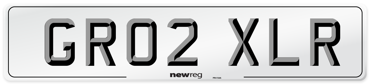 GR02 XLR Number Plate from New Reg